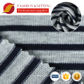 In stock shaoxing textile poly slub loose 97 polyester 3 spandex knitting stripe fabric